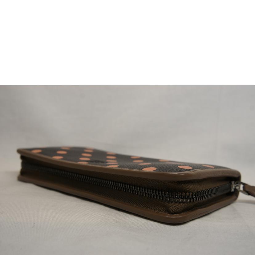 LOEWE ロエベ/ドット柄ラウンドファスナーレザー//Aランク/92