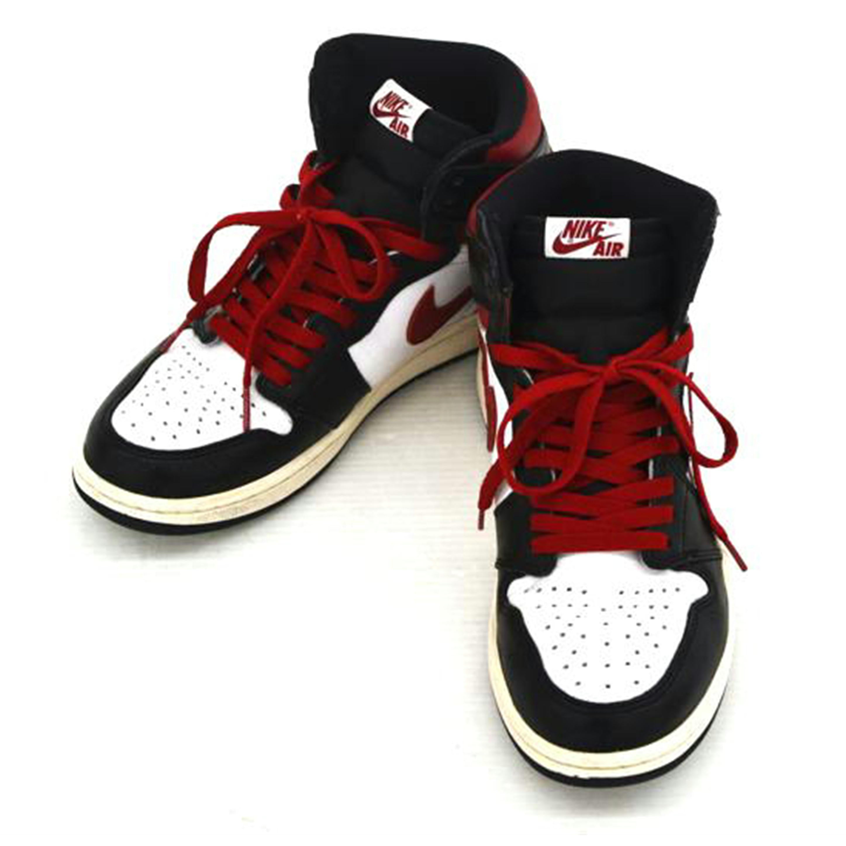 NIKE ナイキ/エアジョーダン1レトロハイOG/ブラック/ホワイト/セイル/ジムレッド/555088-061//サイズ:27.5cm/Bランク/75