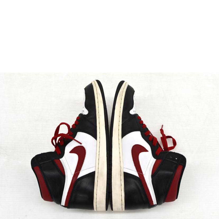 NIKE ナイキ/エアジョーダン1レトロハイOG/ブラック/ホワイト/セイル/ジムレッド/555088-061//サイズ:27.5cm/Bランク/75