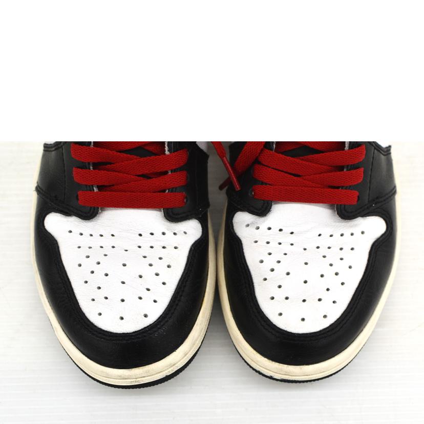 NIKE ナイキ/エアジョーダン1レトロハイOG/ブラック/ホワイト/セイル/ジムレッド/555088-061//サイズ:27.5cm/Bランク/75