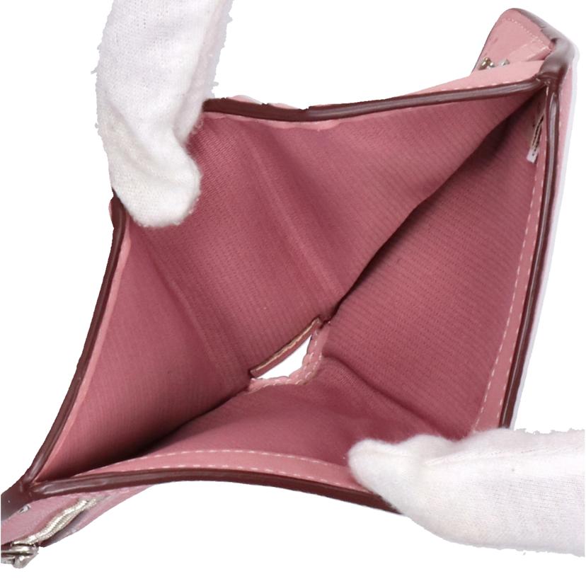 COACH コーチ/クロスグレンレザーハート/二つ折り財布/ピンク/52930//J14**/Aランク/18