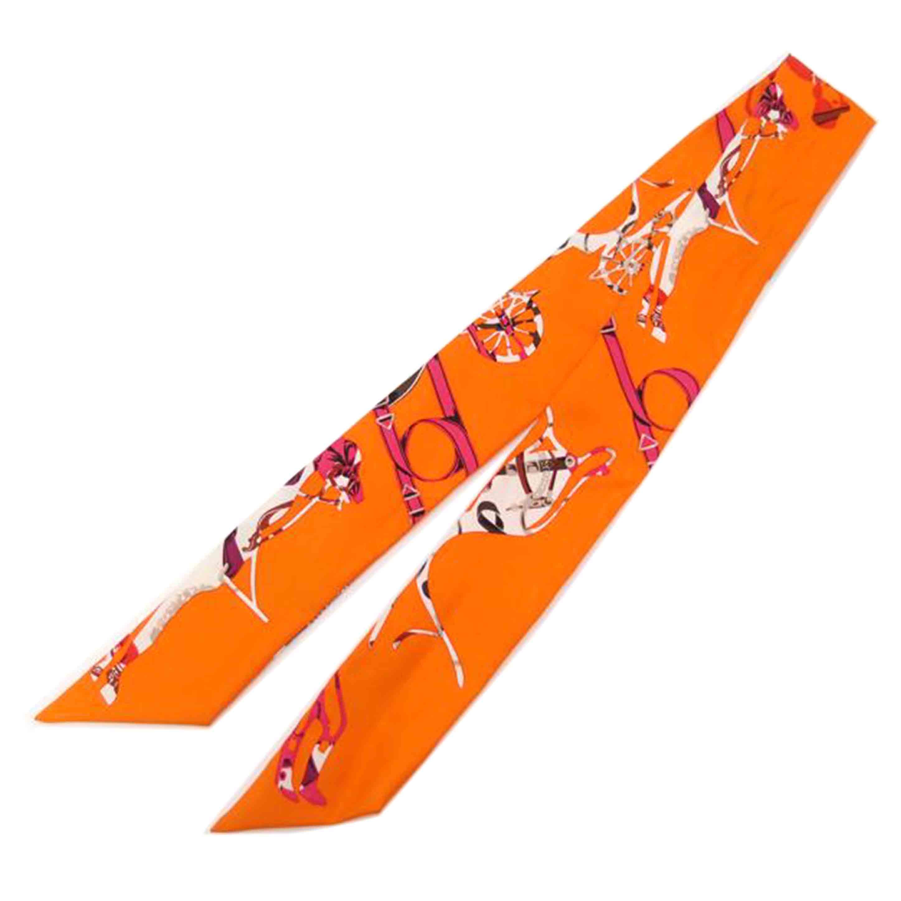 HERMES エルメス/ツイリースカーフ/オレンジ//Aランク/69