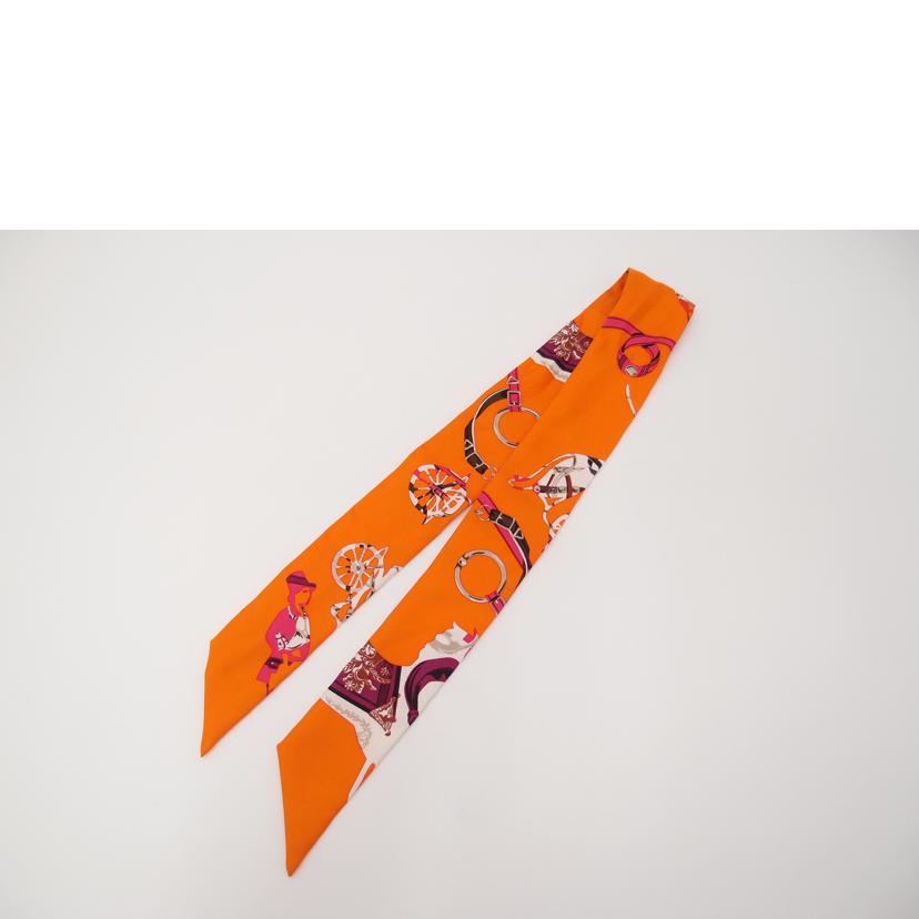 HERMES エルメス/ツイリースカーフ/オレンジ//Aランク/69