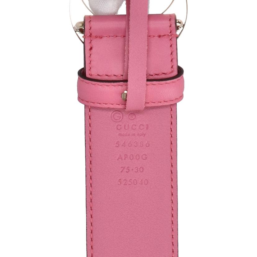 GUCCI グッチ/インターロッキングG/レザーベルト/ピンク/546386//サイズ:70-80/SAランク/91