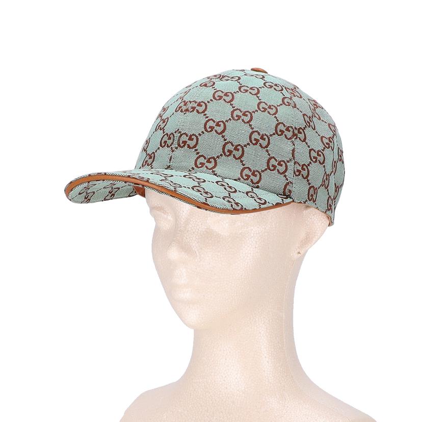 GUCCI グッチ/GGキャンバスベースボールキャップ/ペールブルー/748475・601491//L(59)/Aランク/91