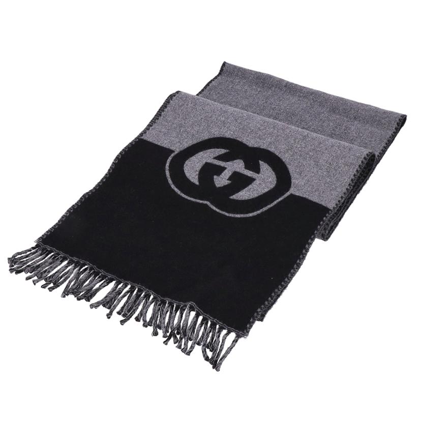 GUCCI グッチ/インターロッキングG/ウール×カシミアマフラー/715497GAAA//33×200cm/Aランク/91