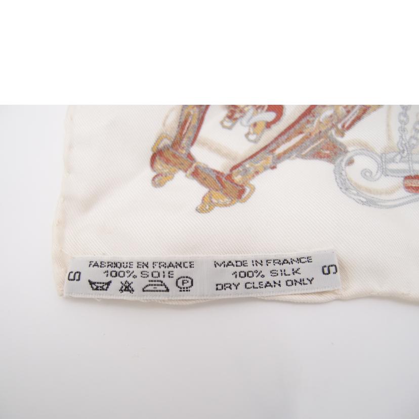 HERMES エルメス/カレ45/博物館美術館/ホワイト//Aランク/69