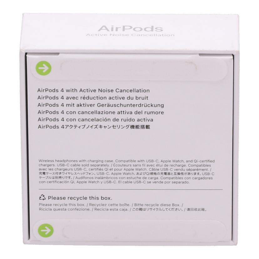 Apple アップル /AirPods4(ANC)未使用/MXP93J/A//JG4HT236KC/Sランク/20