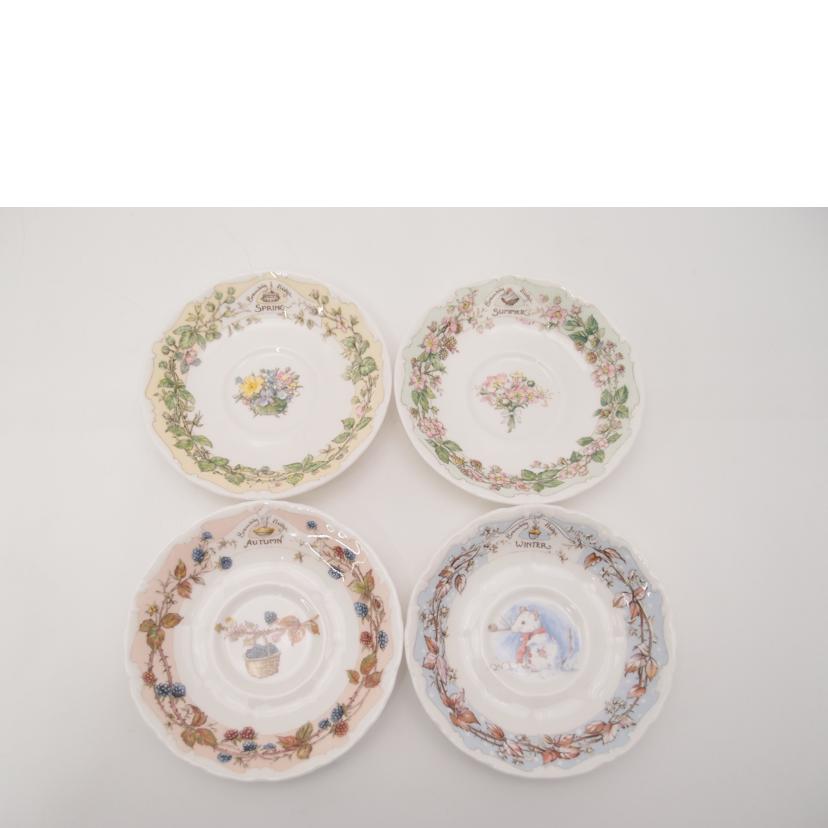 ROYAL DOULTON ロイヤルドルトン/ブランブリーヘッジ フォーシーズン カップ&ソーサー4客セット/食器/インテリア/BRAMBLY HEDGE FOUR SEASONS COLLECTION//SAランク/69