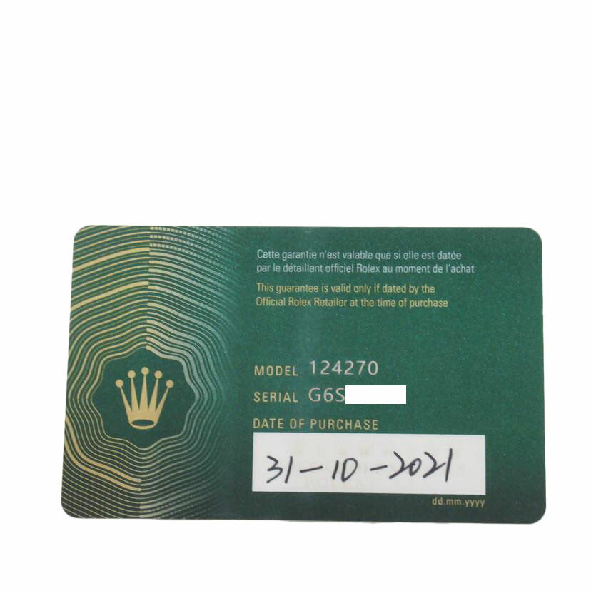 ROLEX ロレックス/エクスプローラー36・ブラック/ランダム番/124270//G6S*****/SAランク/63