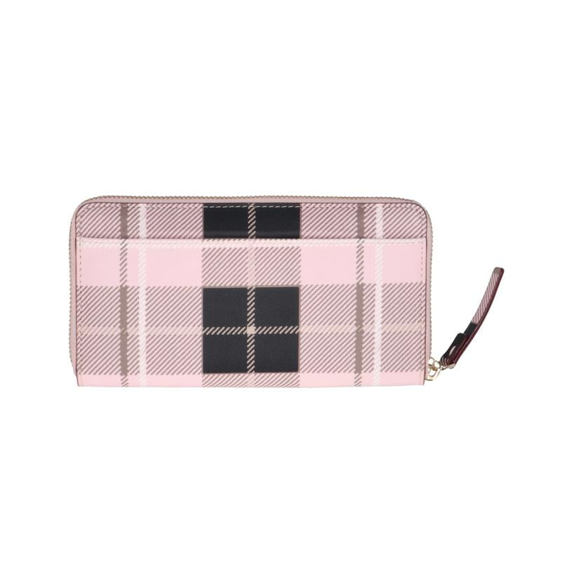 kate spade ケイトスペード/PVCラウンドファスナー長財布/チェック柄/ピンク/WLRU2512//Aランク/18