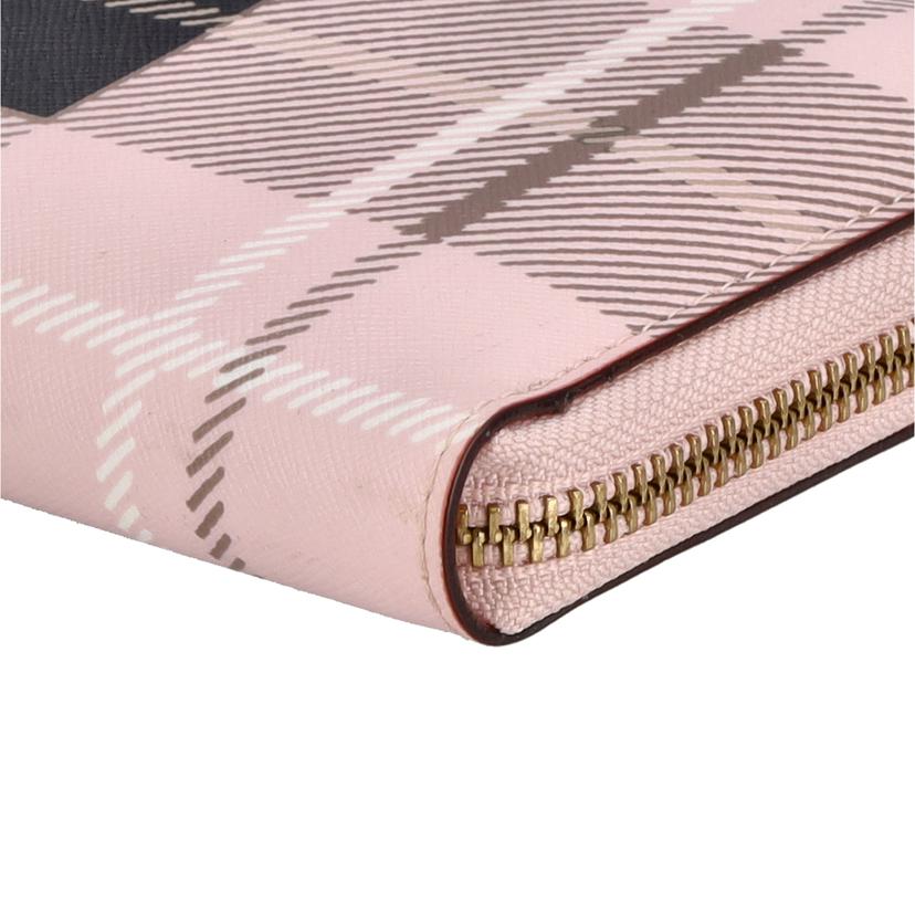 kate spade ケイトスペード/PVCラウンドファスナー長財布/チェック柄/ピンク/WLRU2512//Aランク/18