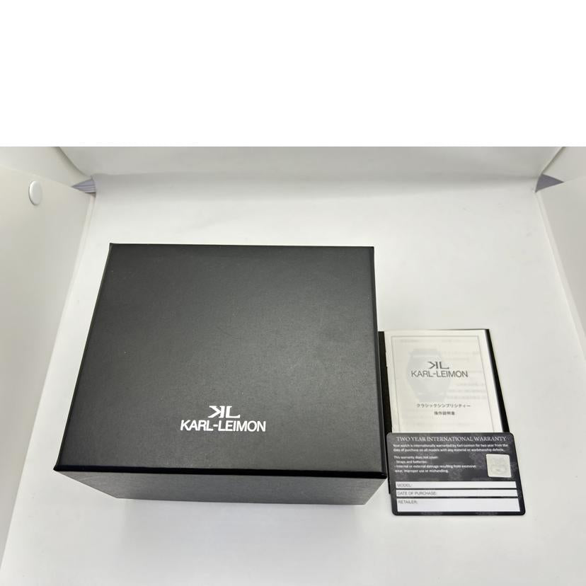 KARL-LEIMON カルレイモン/カルレイモン/ムーンフェイズ/クォーツ/レザーベルトブラック//Aランク/75