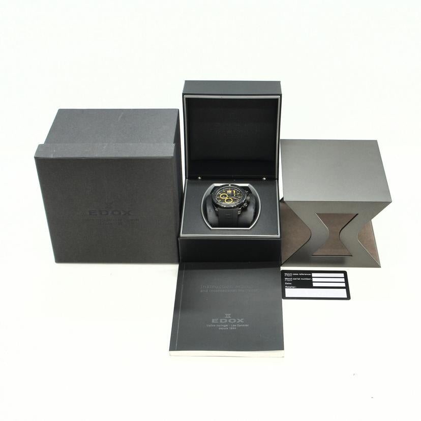 EDOX エドックス/クロノオフショア1 クロノグラフ ビッグデイト/黒//651***/ABランク/93