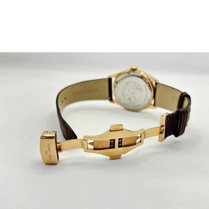 KARL LEIMON カルレイモン/カルレイモン/ムーンフェイズ/クォーツ/レザーベルトブラウン//Aランク/75