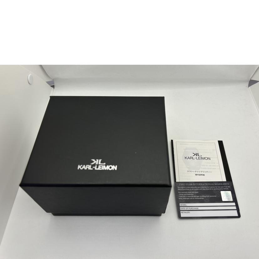 KARL LEIMON カルレイモン/カルレイモン/ムーンフェイズ/クォーツ/レザーベルトブラウン//Aランク/75