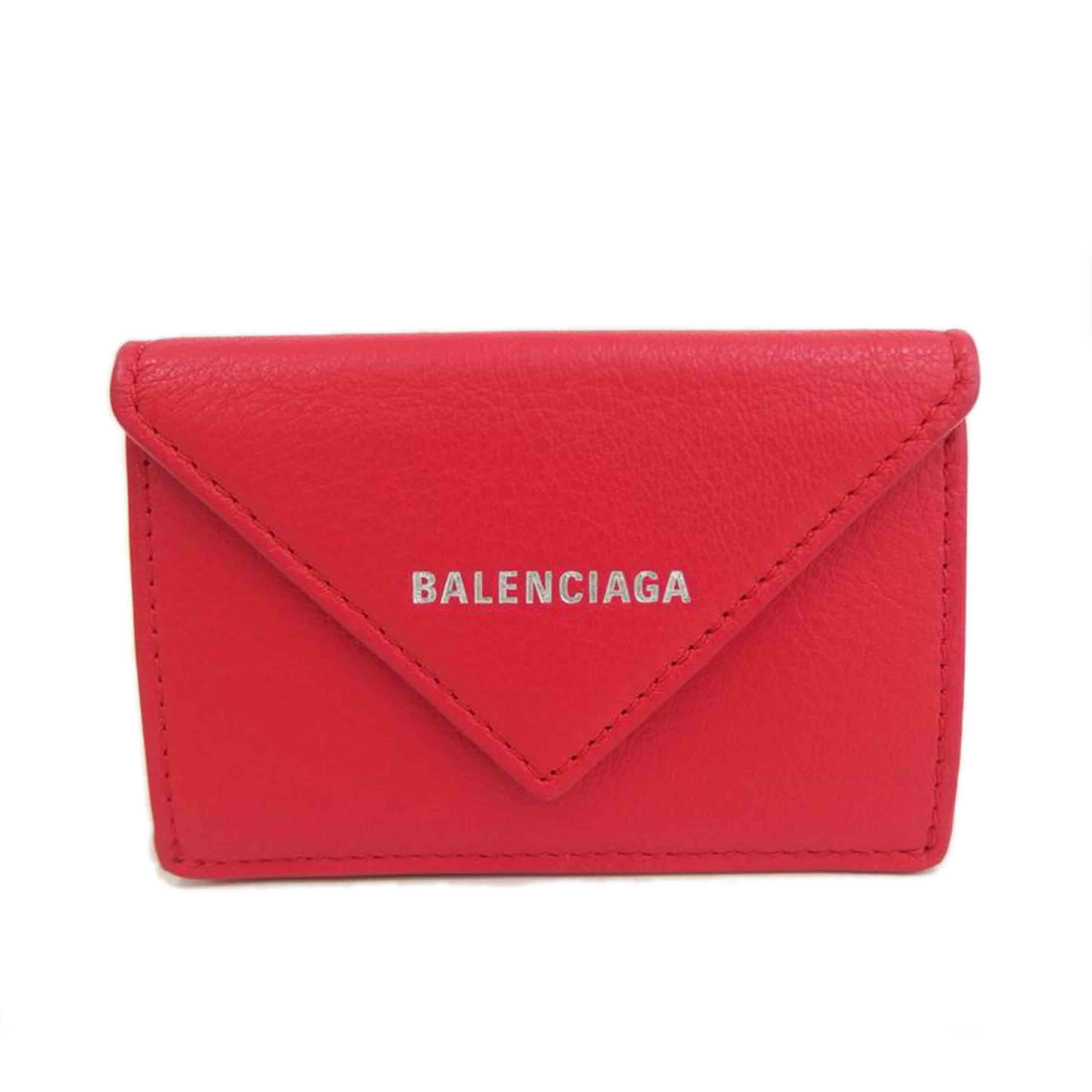 BALENCIAGA バレンシアガ/ペーパーミニウォレット/赤/391446//Aランク/82