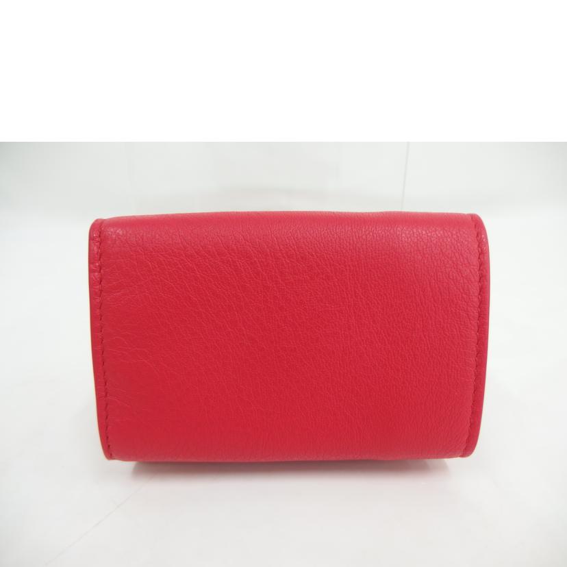 BALENCIAGA バレンシアガ/ペーパーミニウォレット/赤/391446//Aランク/82