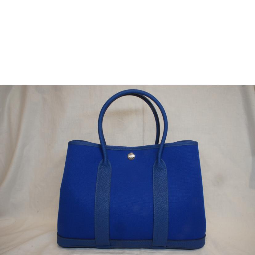 HERMES エルメス/ガーデンパーティTPM/トワルミリタリー/ブルー//W/SAランク/92