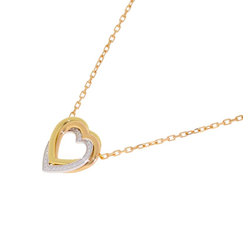 Cartier カルティエ/750トリニティハートダイヤネックレス 4.5g//Aランク/75