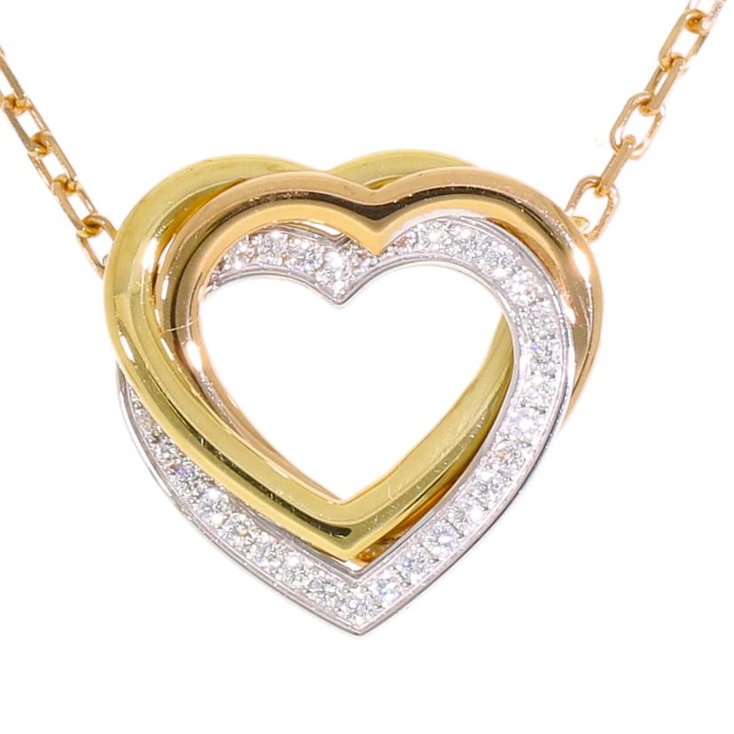 Cartier カルティエ/750トリニティハートダイヤネックレス 4.5g//Aランク/75