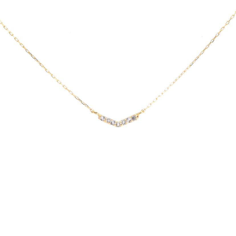 / K18ダイヤネックレス0.01ct//Aランク/76