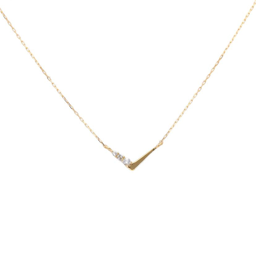 / K18ダイヤネックレス0.04ct//Aランク/65