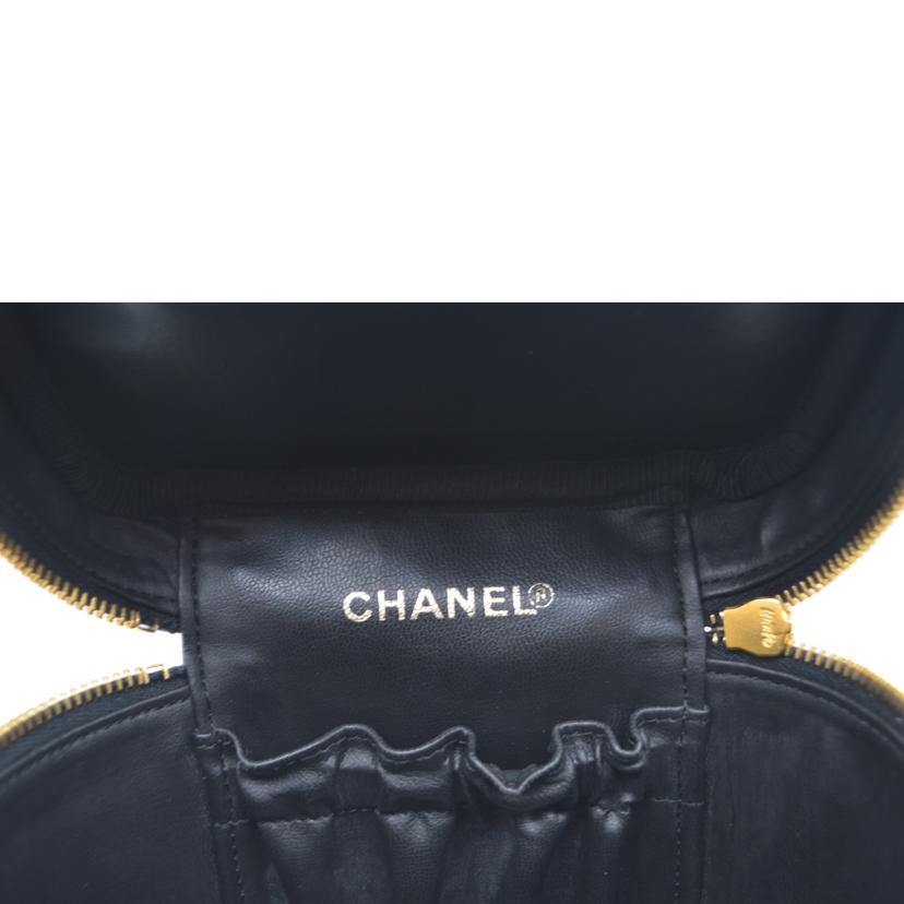 CHANEL シャナル/キャビアスキンココマークバニティハンド/ノワール/A01998//381****/Aランク/89