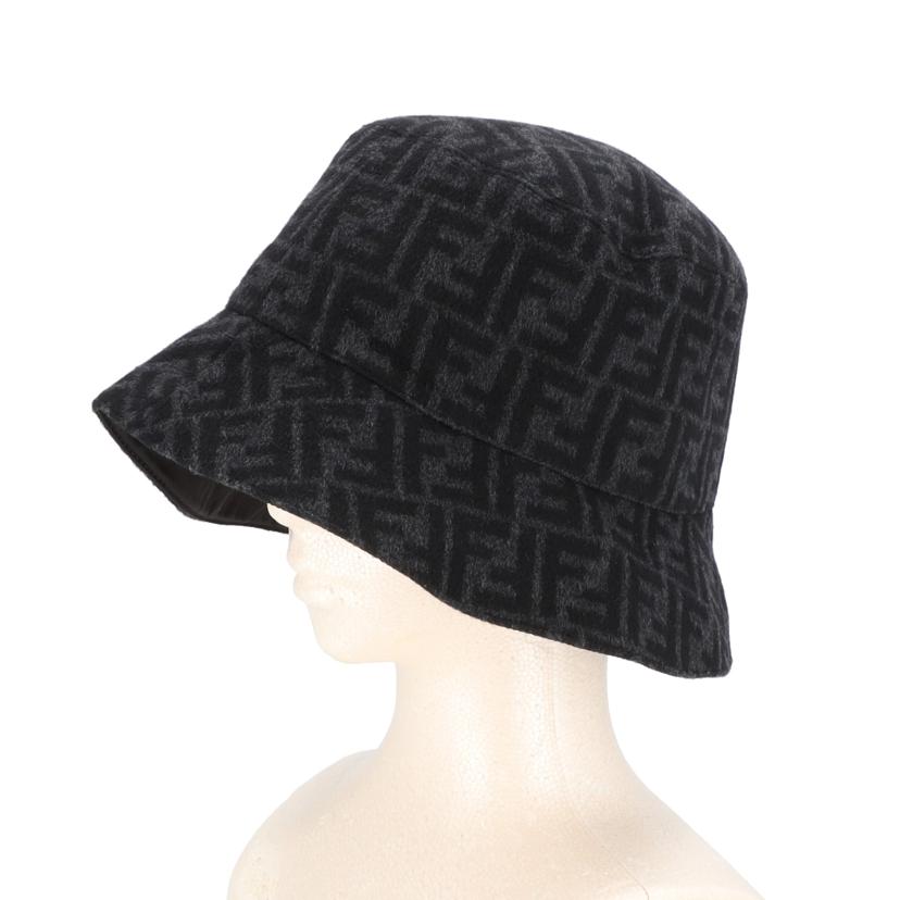 FENDI フェンディ/ズッカ柄ウールバケットハット/ブラック/約60cm/FXQ801 AH7K//Aランク/25