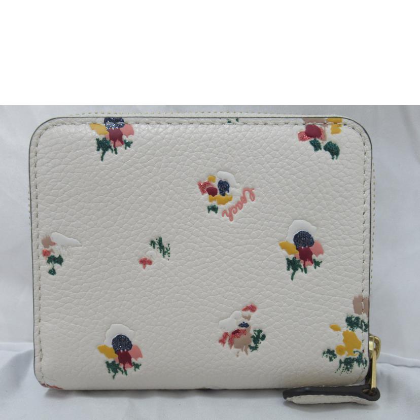 COACH/二つ折り財布/フローラル・レザー/C6001//B22**/Aランク/63