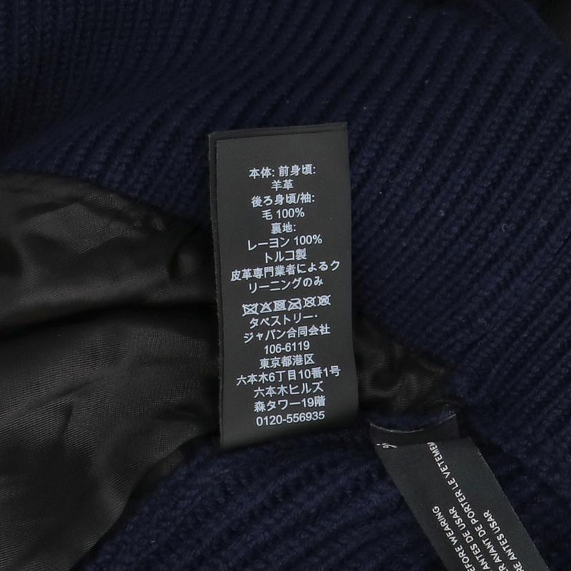 COACH コーチ/レザー切替ニットジャケット/ブラック×ネイビー//Aランク/18