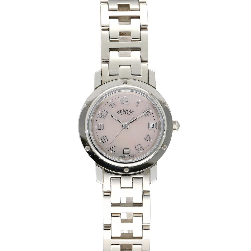 HERMES エルメス/クリッパー・ナクレ・ピンクシェル/レディース/クオーツ/CL4.210//225****/Bランク/40