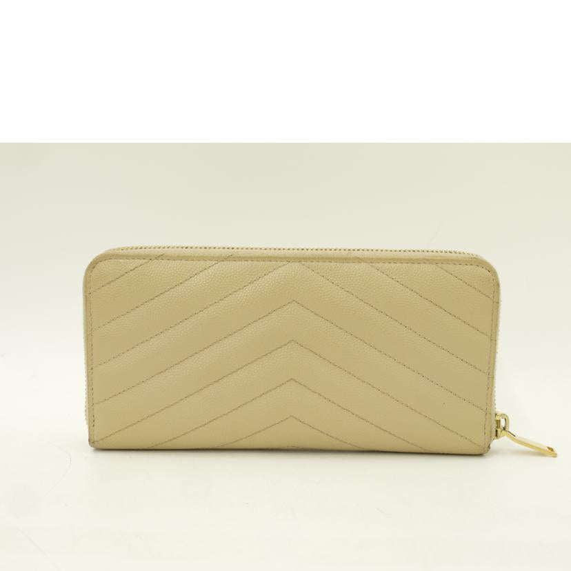 SAINT LAURENT サンローラン/ラウンドファスナー長財布/ベージュ/358094//121*/ABランク/69