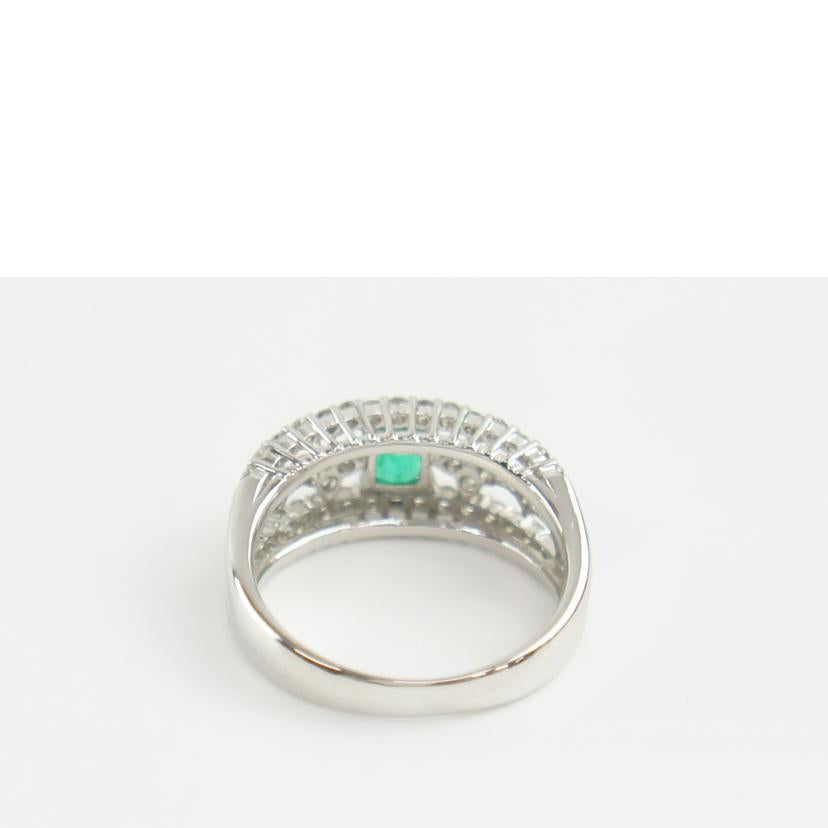 Pt900エメラルドダイヤリング0.36/D0.70ct//ABランク/64