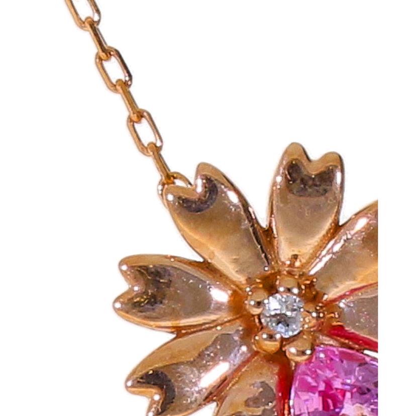 / K10ピンクサファイアネックレス//ABランク/09