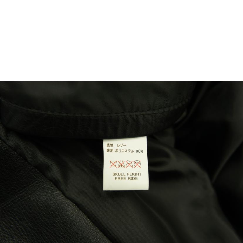 SKULLFLIGHT スカルフライト/ダブルライダースJKT/ブラック//Aランク/18