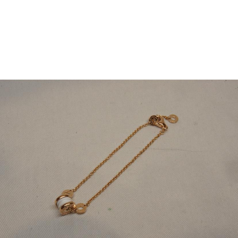 BVLGARI ブルガリ/K18PG B-ZERO1セラミックブレスレットホワイト//☆881VI/Aランク/92