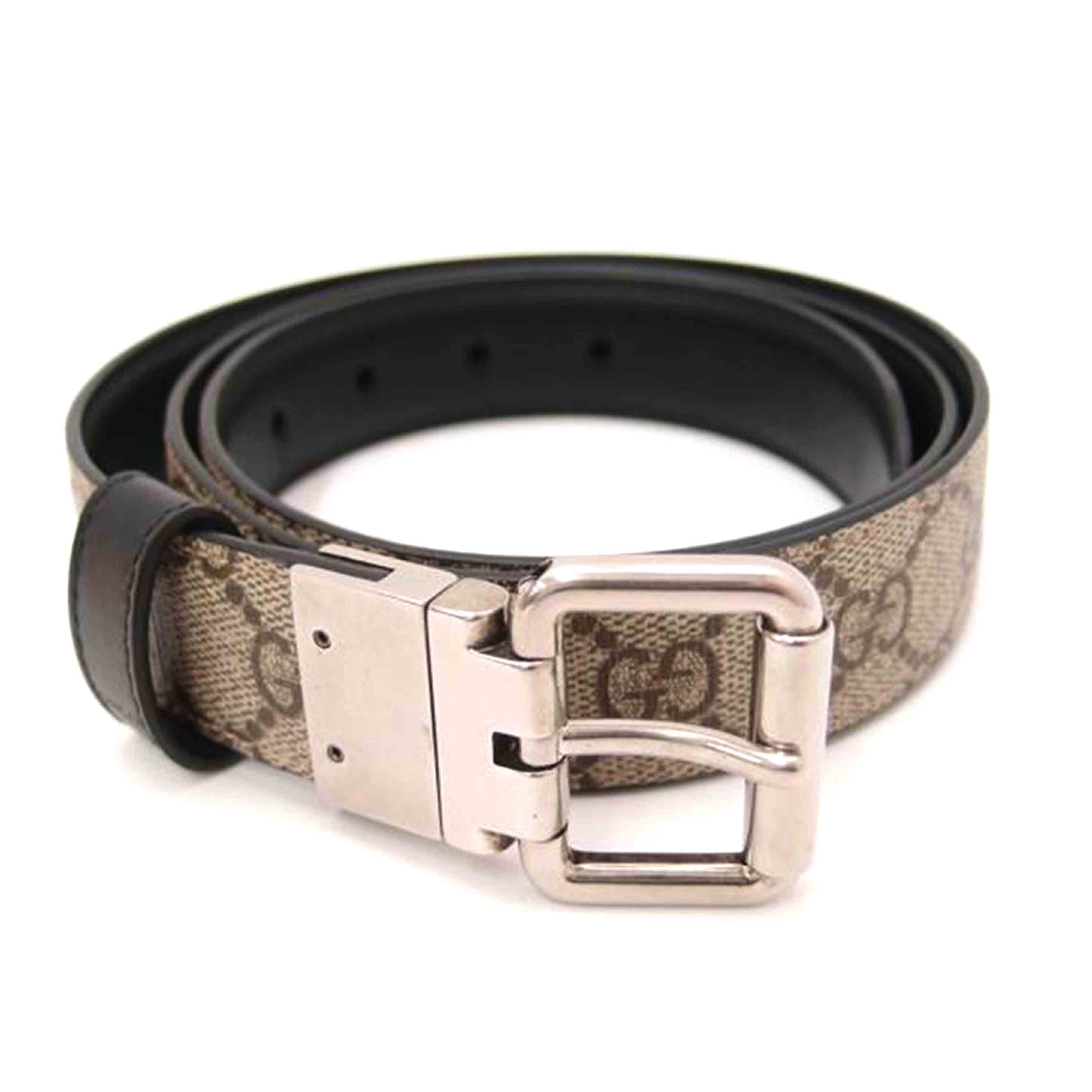 GUCCI グッチ/GGスプリームリバーシブルベルト/ブラック/W95//ABランク/69