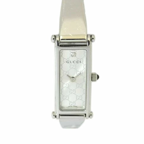 GUCCI グッチ/スクエアフェイス/1Pダイヤ/バングルウォッチ/レディースクォーツ/1500L//140*****/Bランク/88