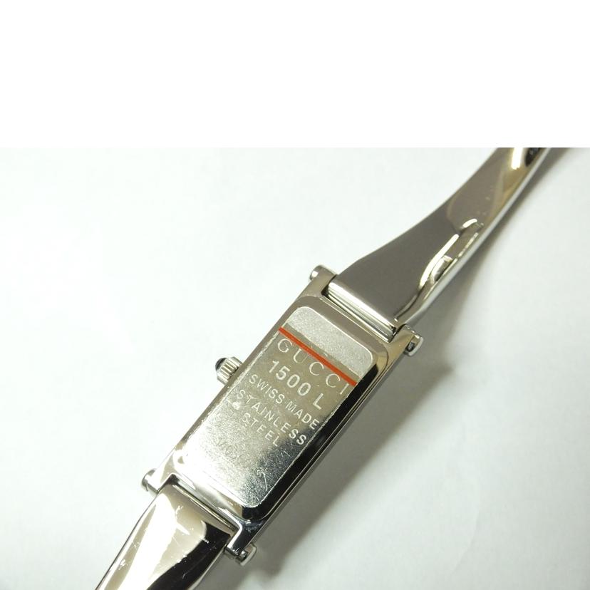 GUCCI グッチ/スクエアフェイス/1Pダイヤ/バングルウォッチ/レディースクォーツ/1500L//140*****/Bランク/88