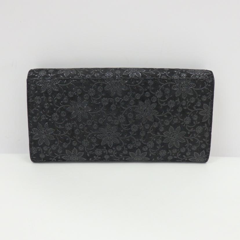 印傳屋 インデンヤ/二つ折り長財布 クレマチス//Bランク/77