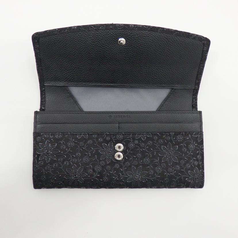 印傳屋 インデンヤ/二つ折り長財布 クレマチス//Bランク/77