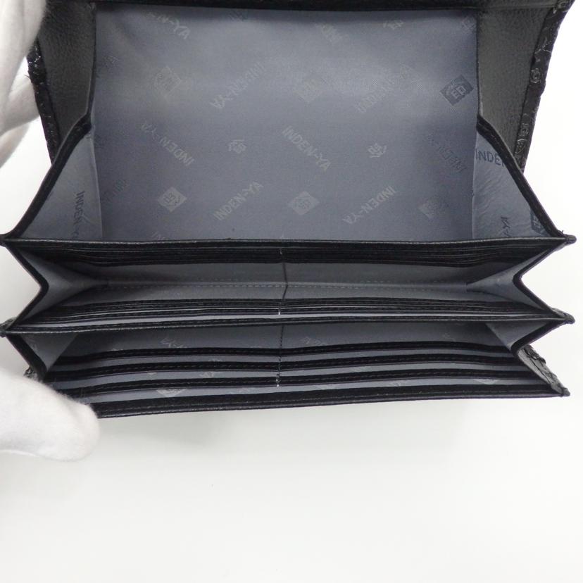 印傳屋 インデンヤ/二つ折り長財布 クレマチス//Bランク/77