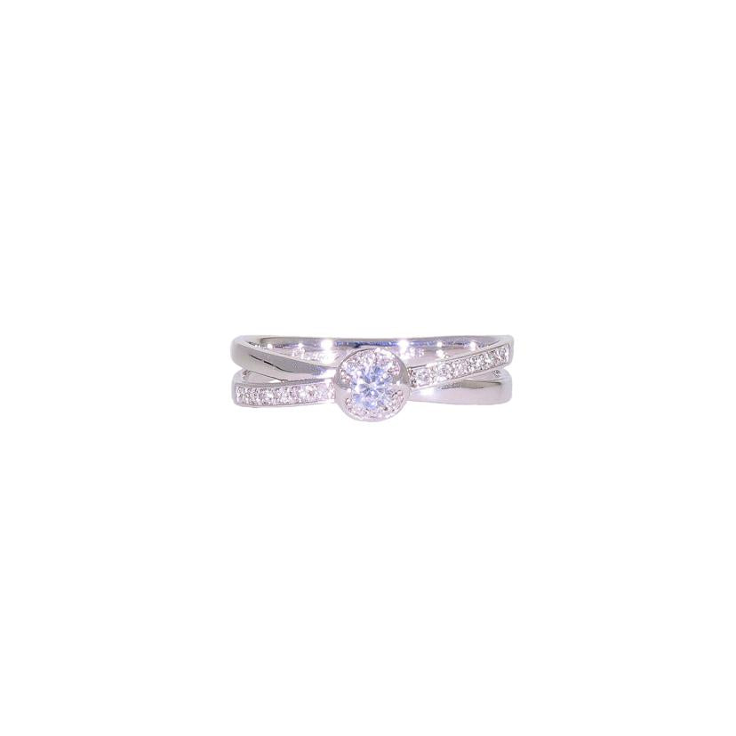 / K18WGダイヤリング0.16ct//Aランク/71