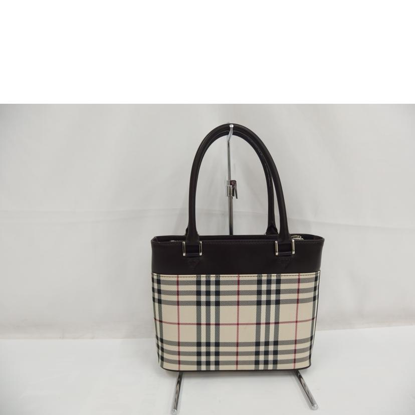 BURBERRY バーバリー/BURBERRY ノバシェック 柄 キャンパスレザーバック//Bランク/82