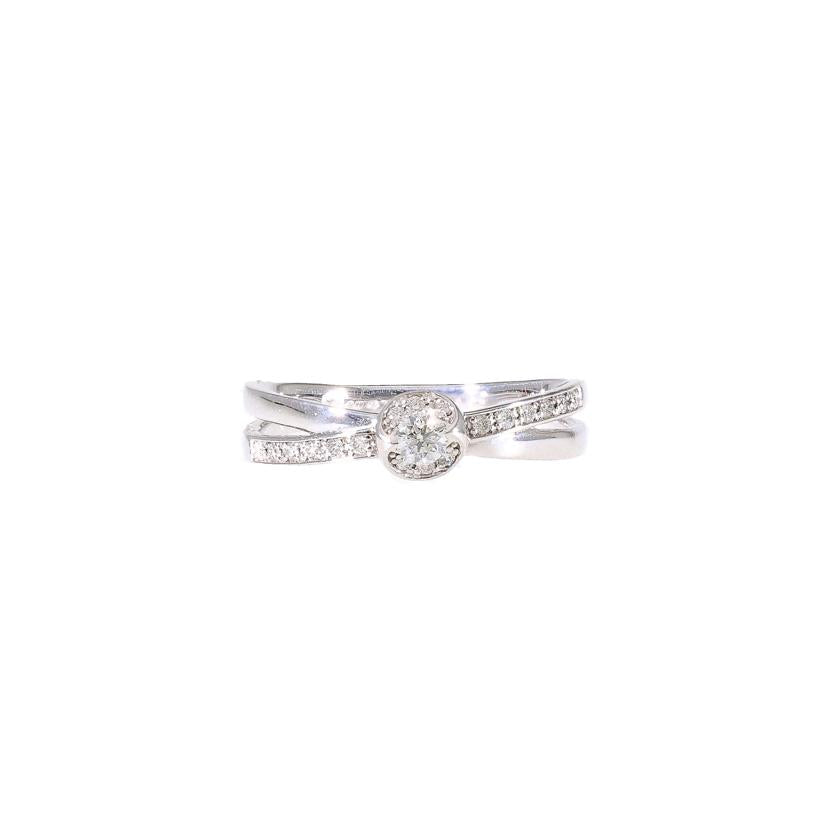 / K18WGダイヤリング0.16ct//Aランク/81