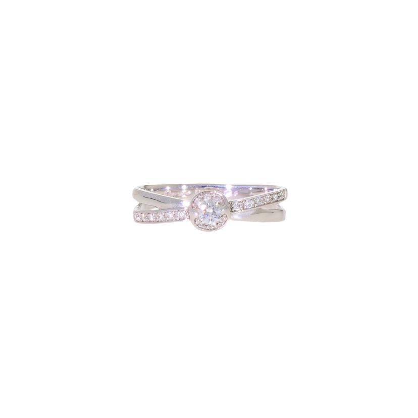 K18WGダイヤリング0.16ct//Aランク/78