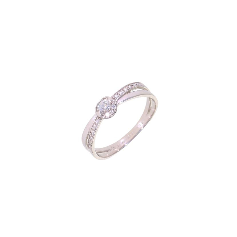K18WGダイヤリング0.16ct//Aランク/78