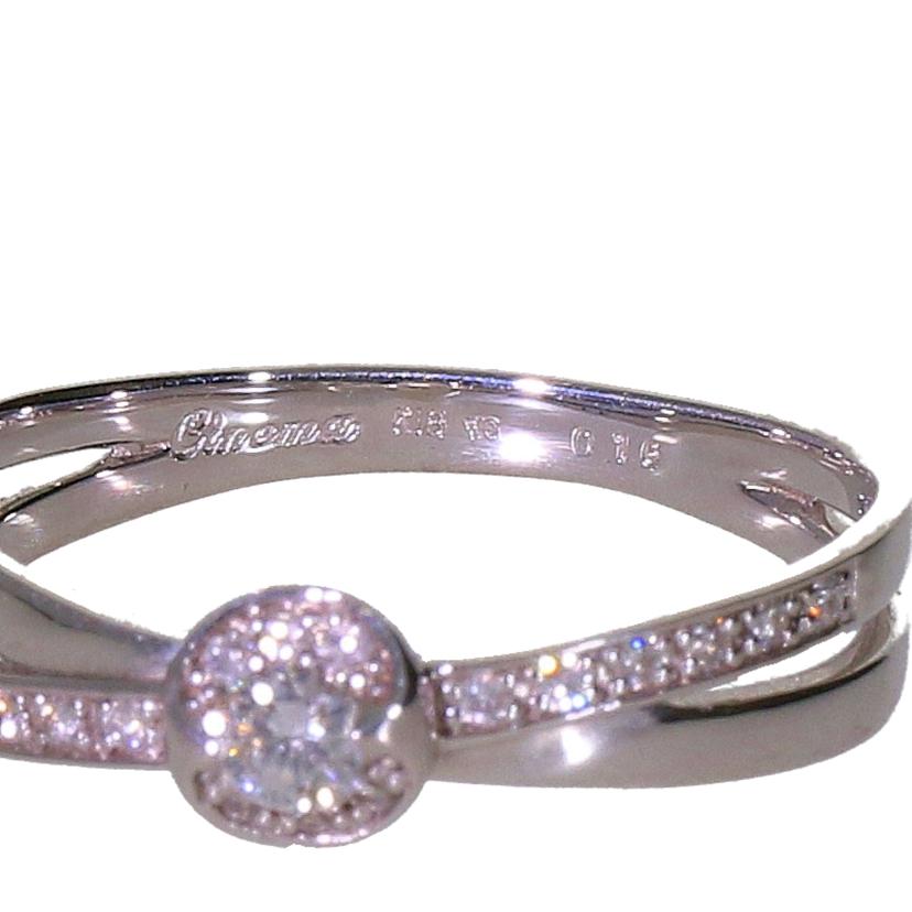 K18WGダイヤリング0.16ct//Aランク/78
