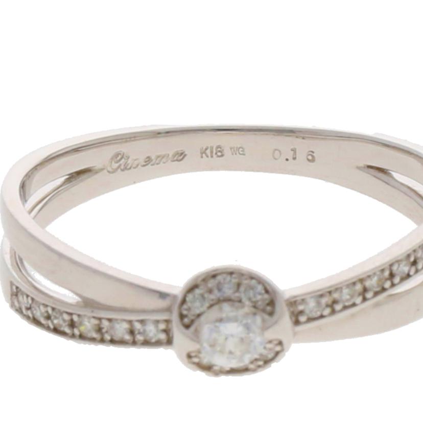 / K18WGダイヤリング0.16ct//Aランク/65